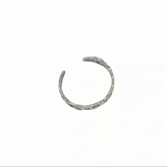 925 STAMPED STERLING SILVER WAVES IN THE WIND ADJUSTABLE TOE RING SIZE XS - Picture 11 of 13
